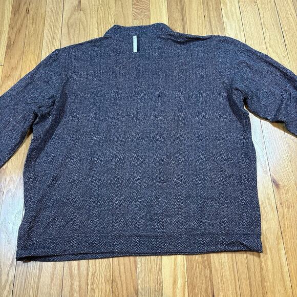 Rhoback Men’s Size XL Herringbone Jacquard Gray Performance Q-Zip Pullover - Picture 12 of 16